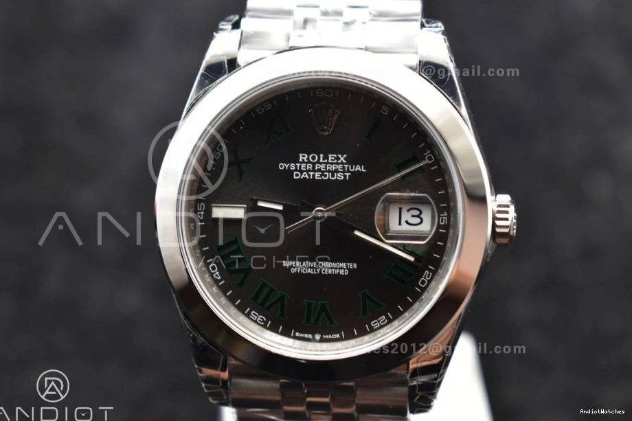642 VS Roman Green SS Gray on 126334 VSF FashionForward Best 41 Jubilee Edition 904L Bracelet DateJust Steel Dial 1:1 0402